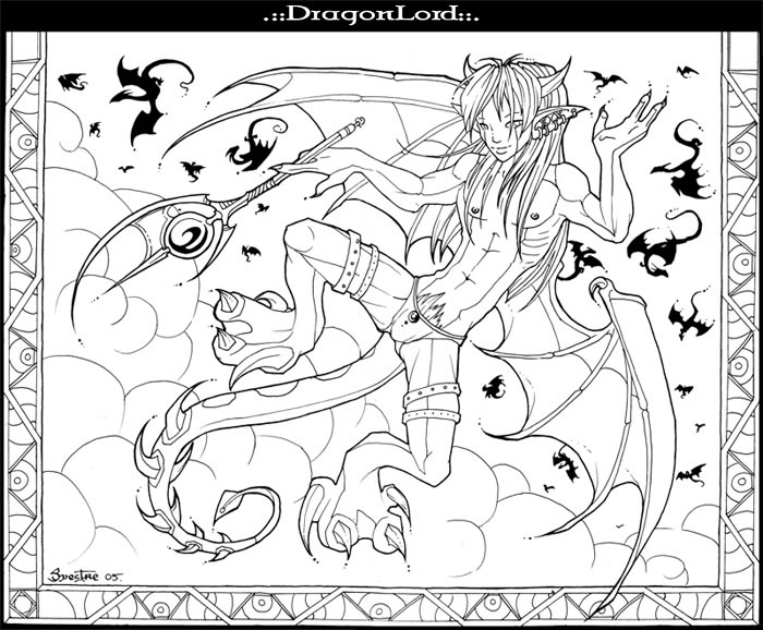 coloriage dragon lord